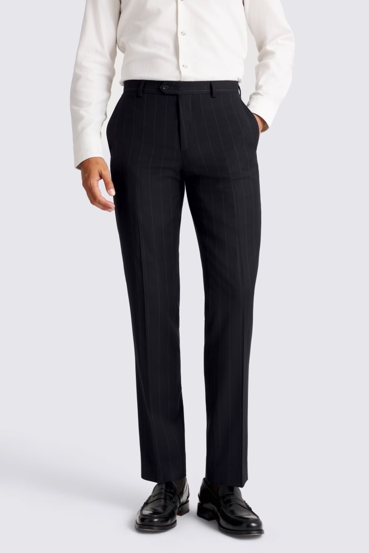 Tailored Fit Navy Stripe Suit