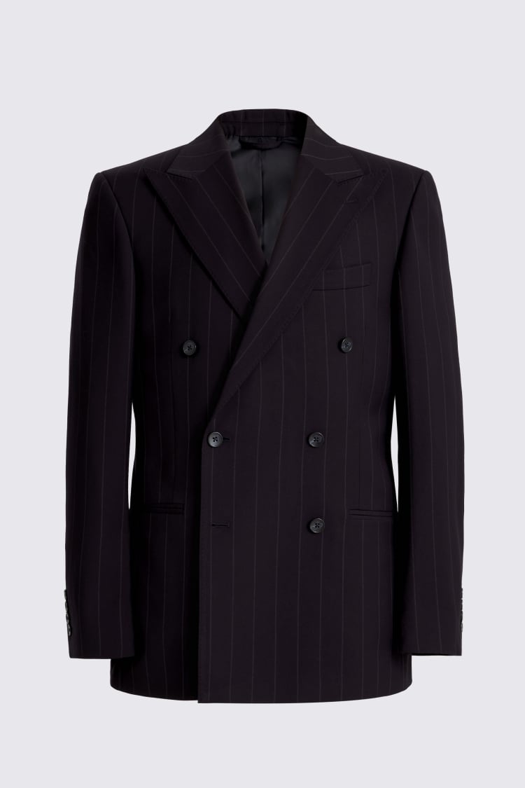 Tailored Fit Navy Stripe Jacket 