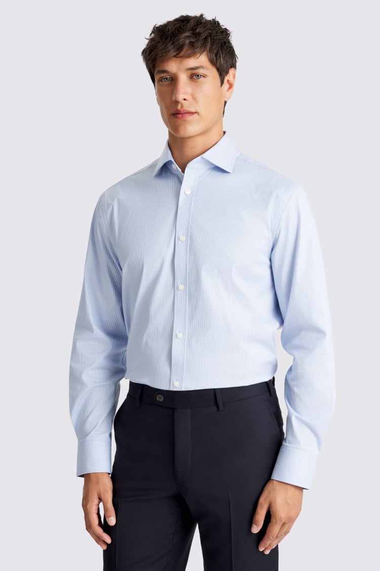Regular Fit Sky Stretch Stripe Shirt