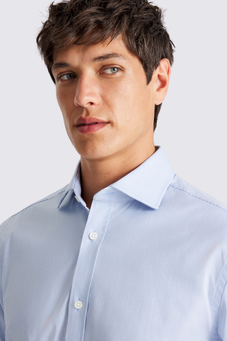 Regular Fit Sky Stretch Stripe Shirt
