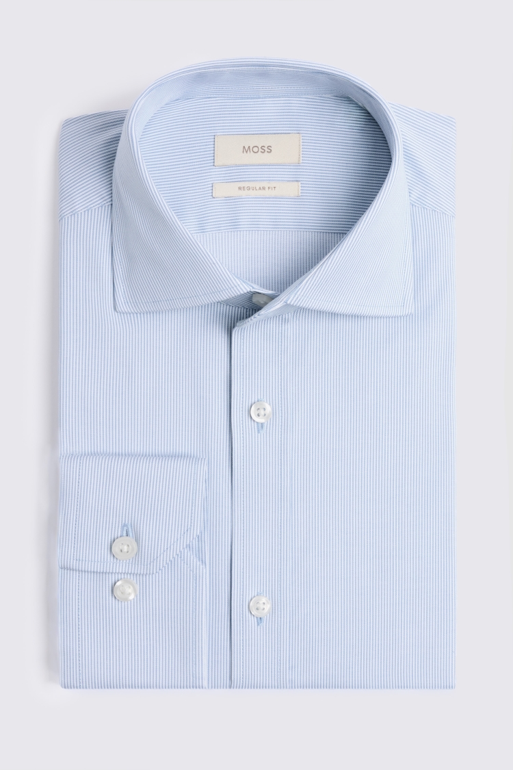 Regular Fit Sky Stretch Stripe Shirt