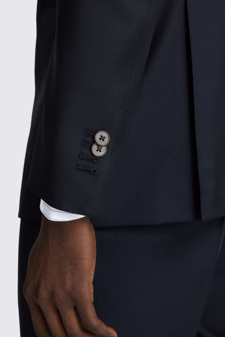 Italian Tailored Fit Navy Twill Suit