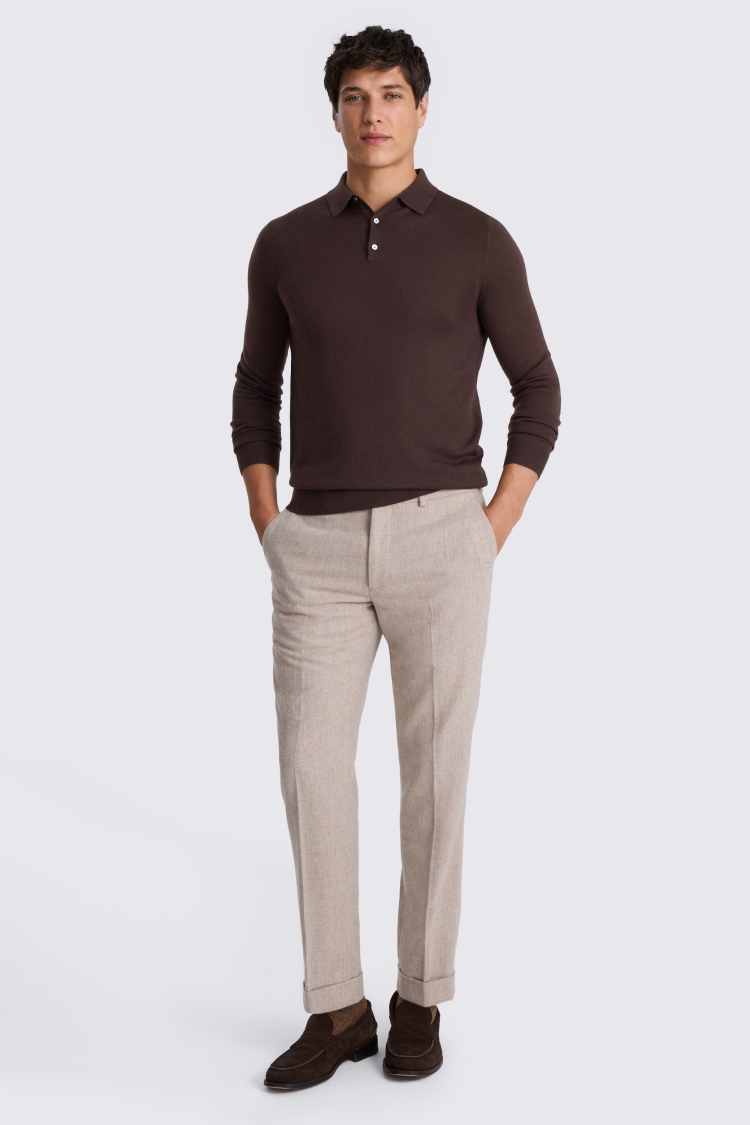 Dark Plum Merino Polo Shirt