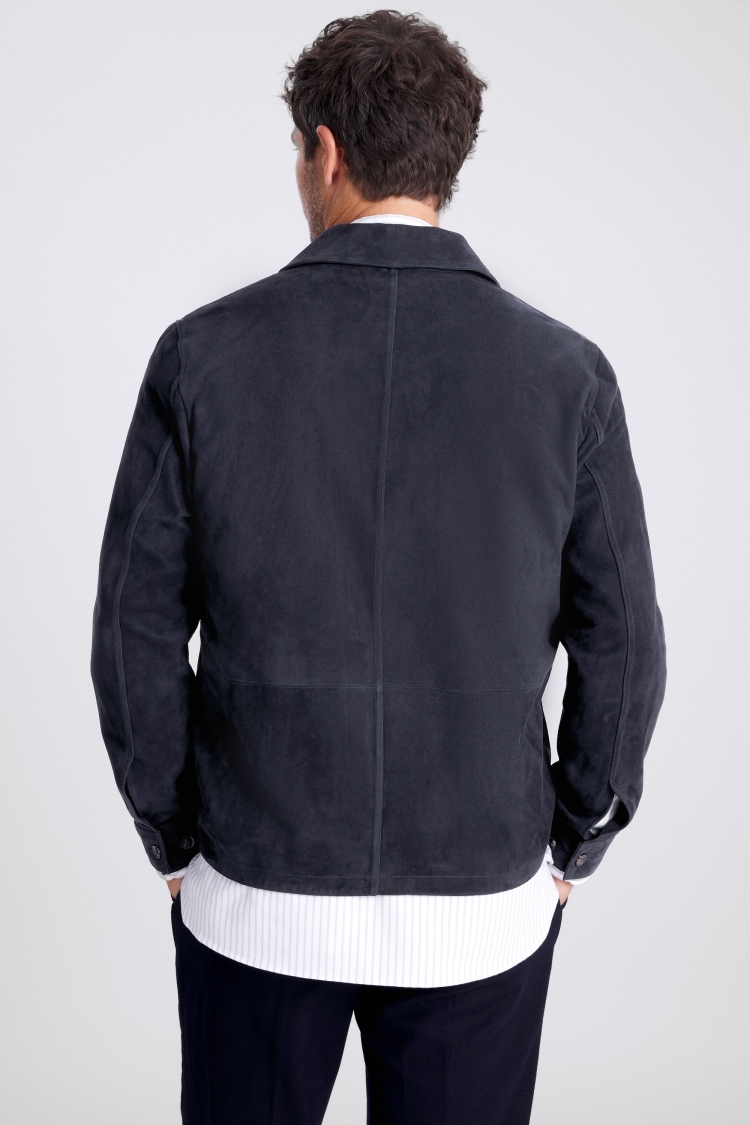 Navy Suede Shacket