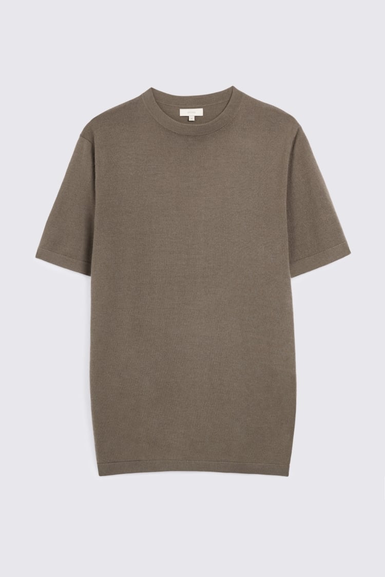 Dark Taupe Merino T-Shirt