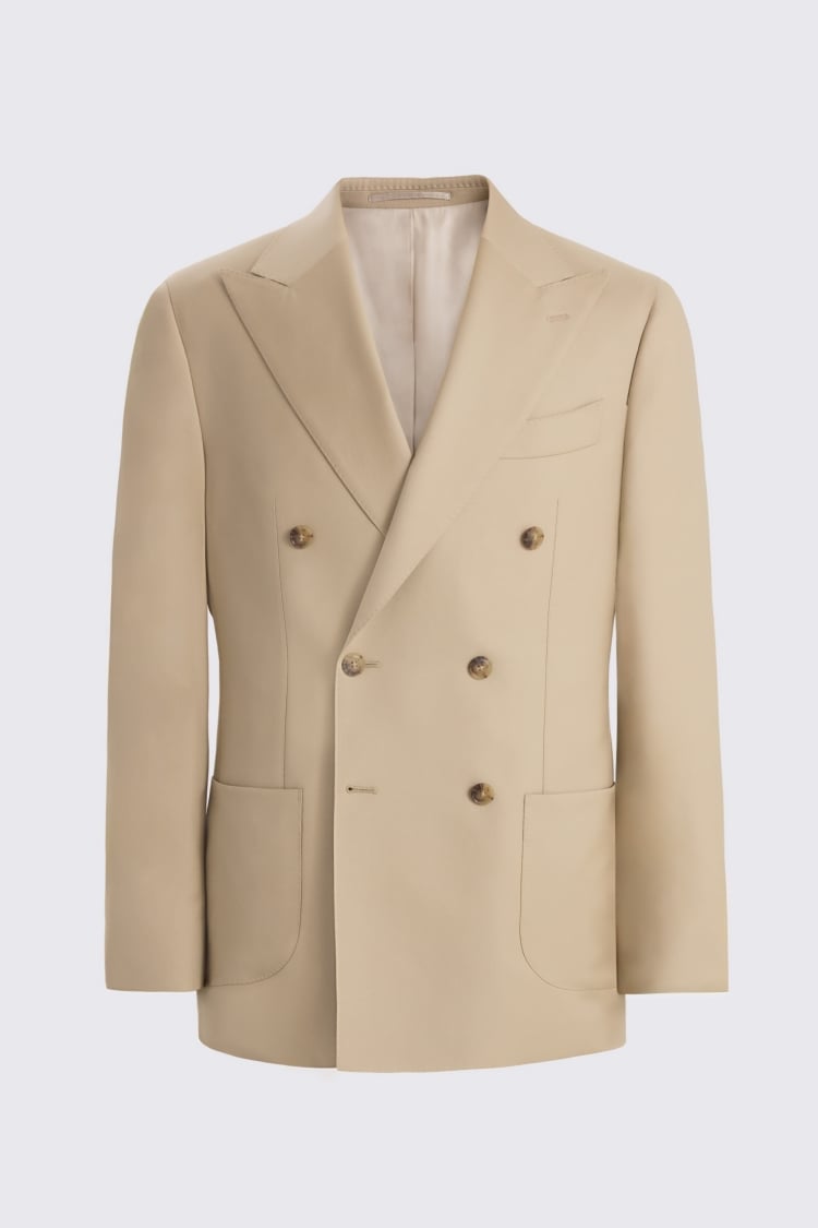 Italian Tailored Fit Latte Twill Suit