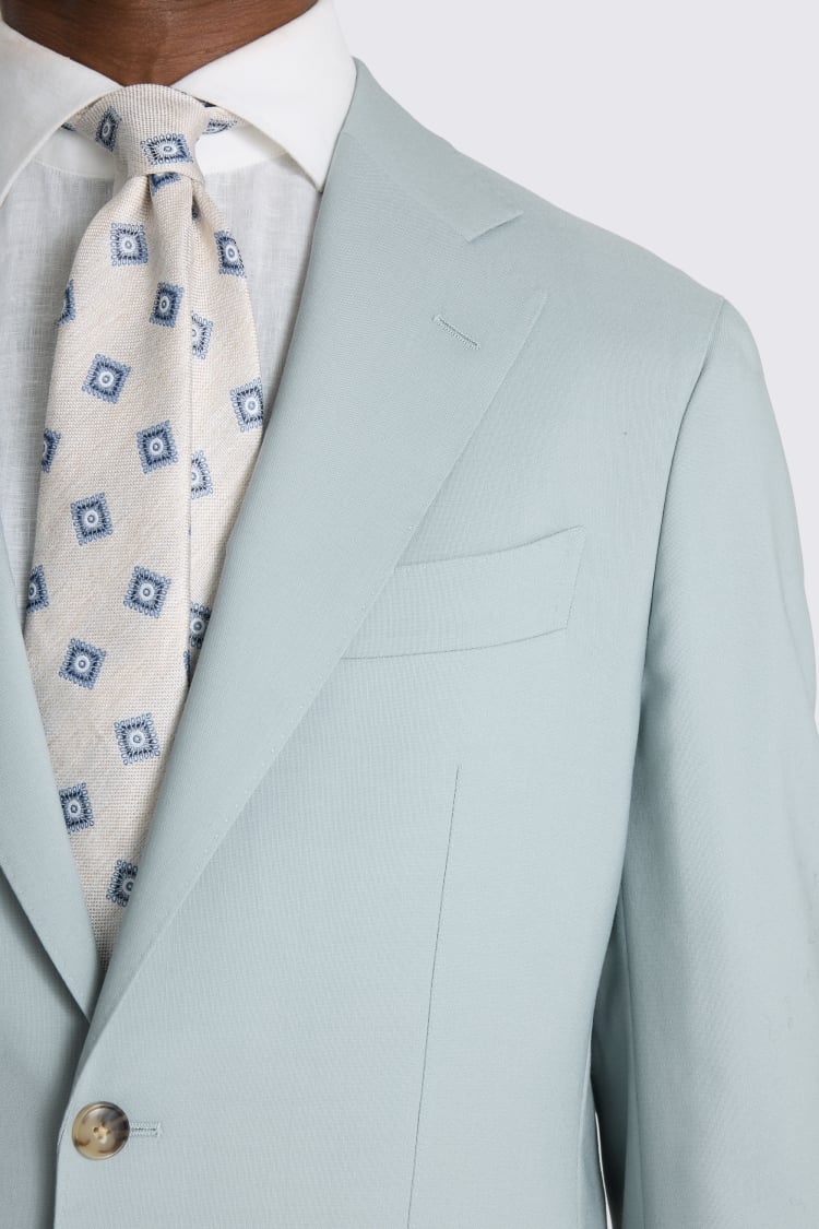 Italian Tailored Fit Aqua Tropical Suit