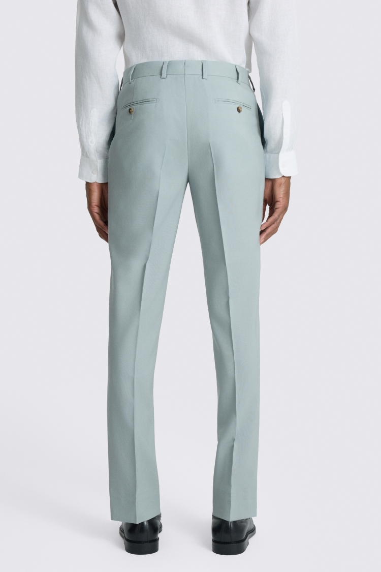 Italian Tailored Fit Aqua Tropical Trousers