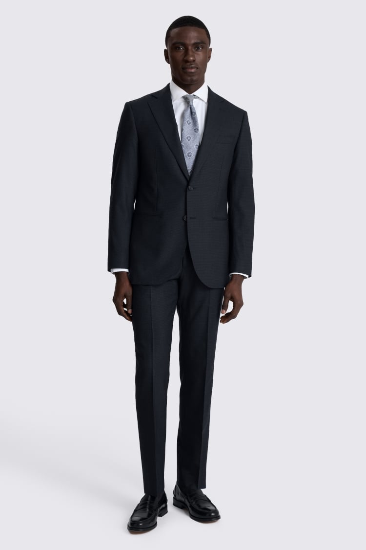 Tailored Performance Navy Puppytooth Suit