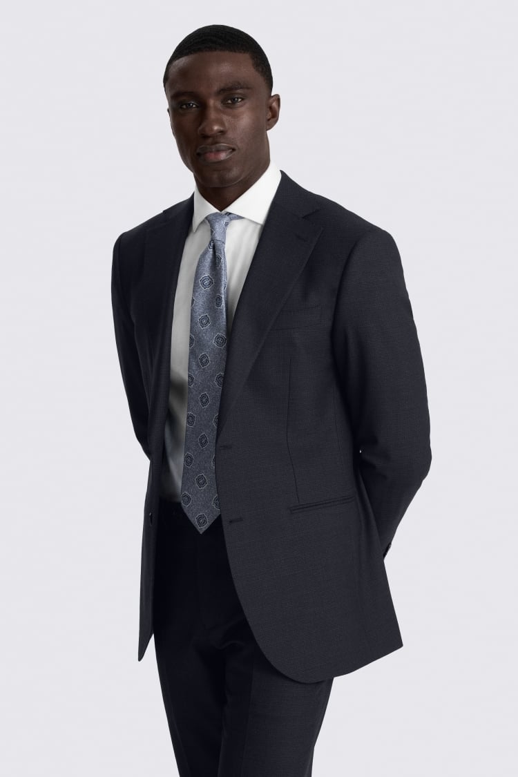 Tailored Performance Navy Puppytooth Jacket