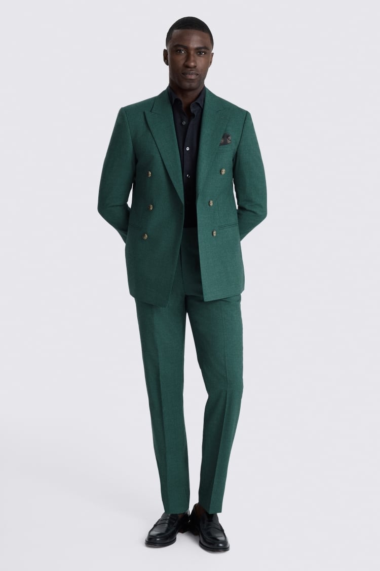 Slim Fit Green Marl Suit Jacket 