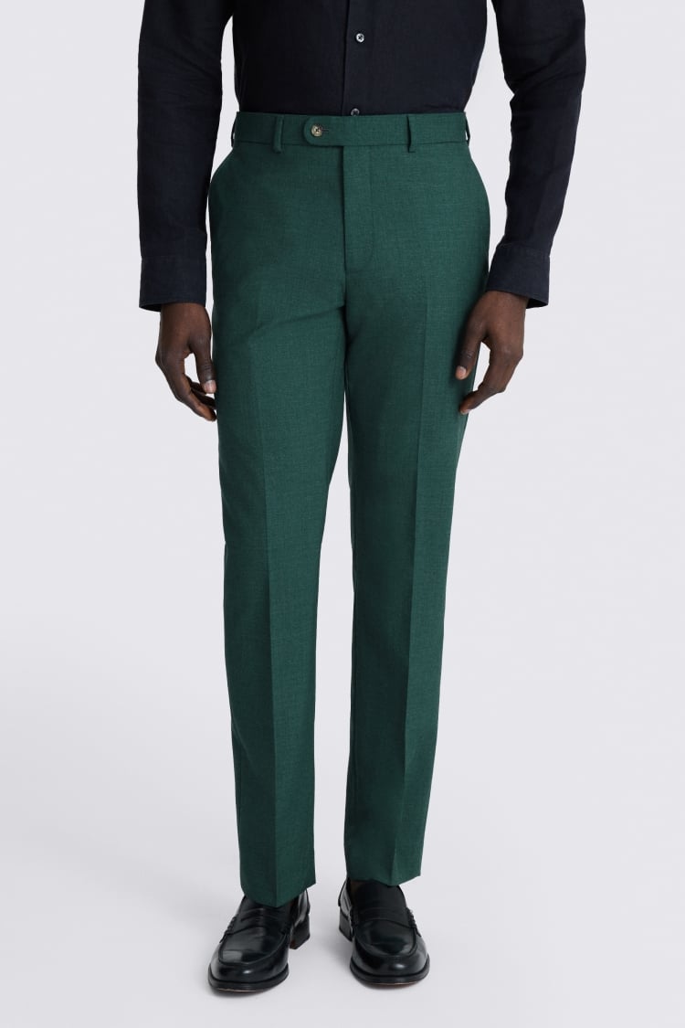 Slim Fit Green Marl Trousers