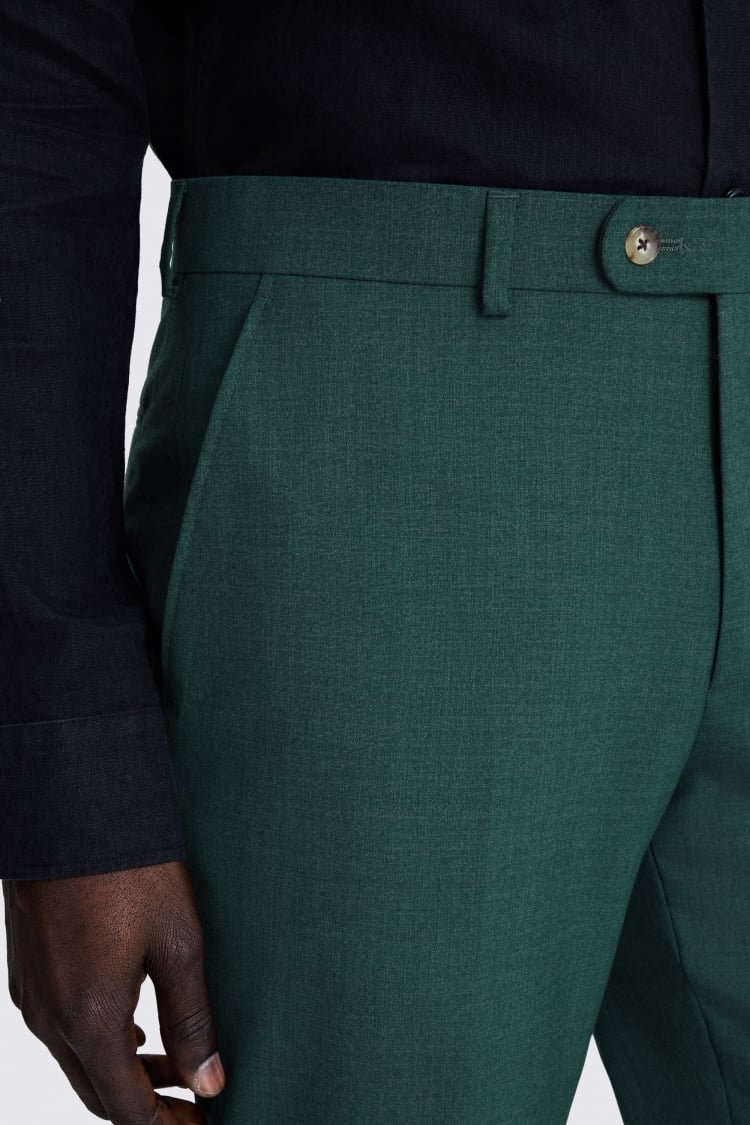 Slim Fit Green Marl Trousers