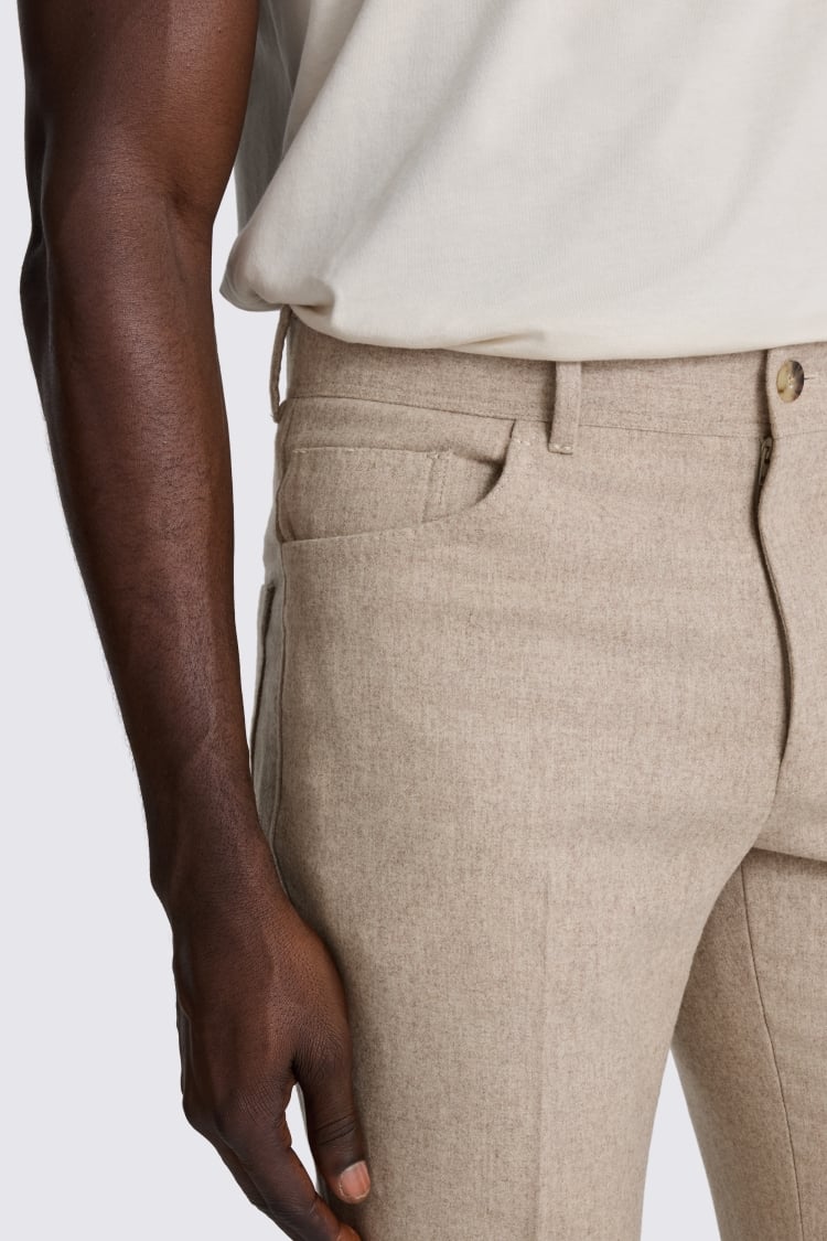 Oatmeal 5 Pocket Trousers