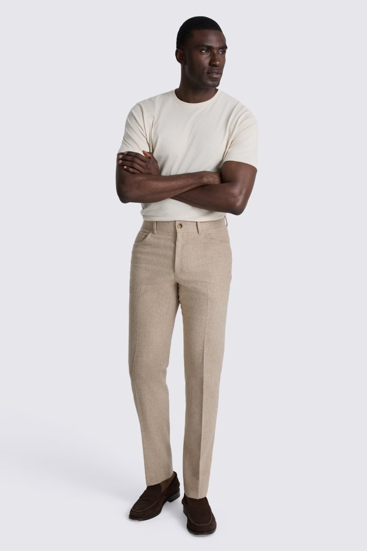 Oatmeal 5 Pocket Trousers