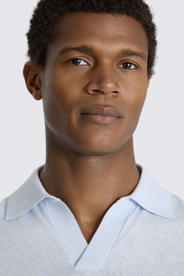 Linen Blend Light Blue Skipper