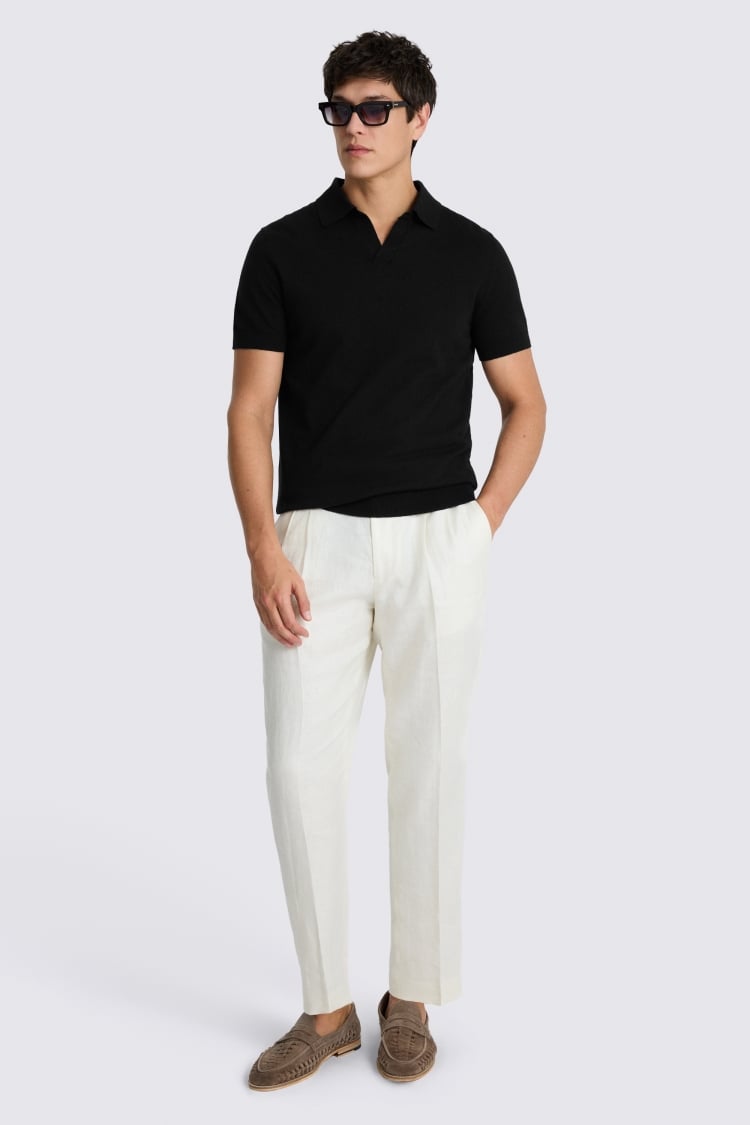 Linen Blend Black Skipper