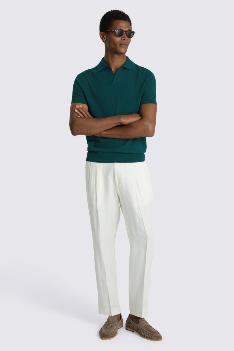 Linen Blend Emerald Skipper