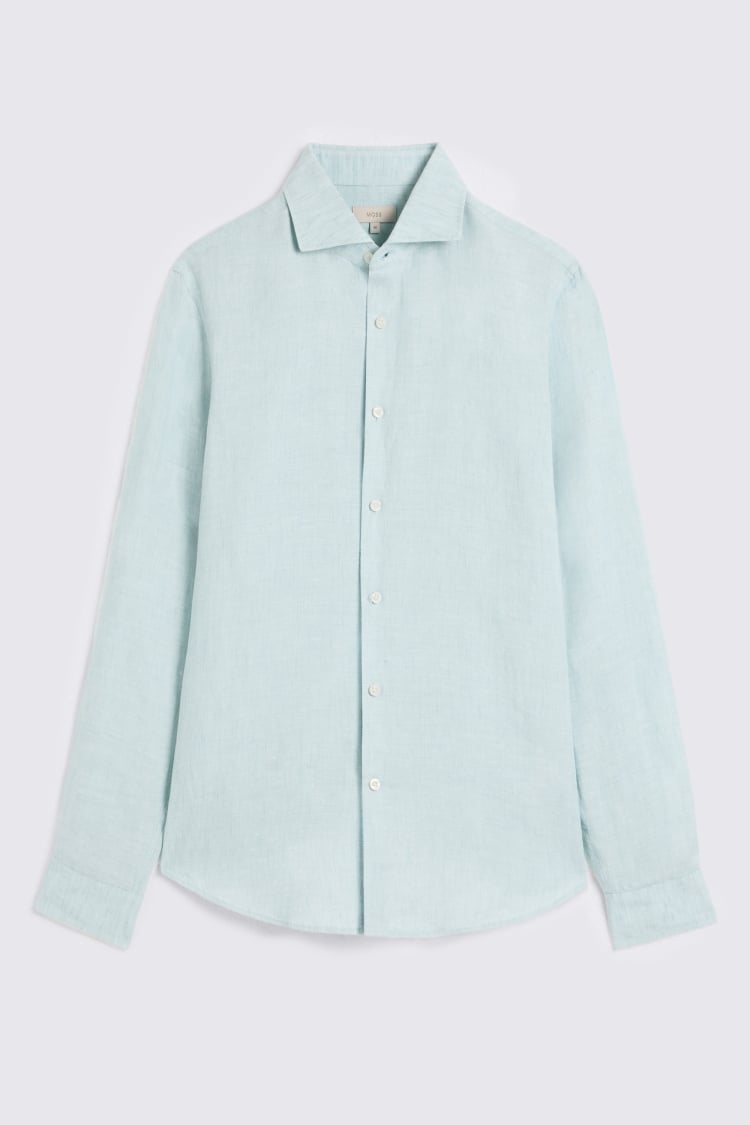 Aqua Linen Shirt