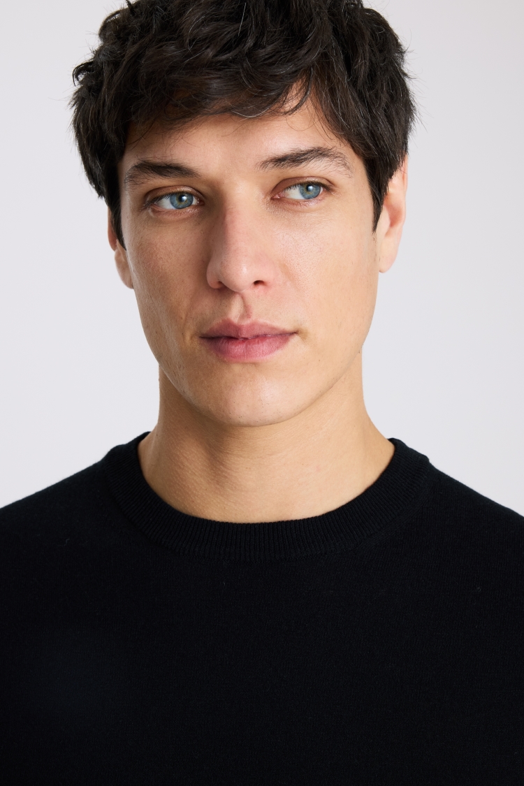 Linen Blend Black T-shirt