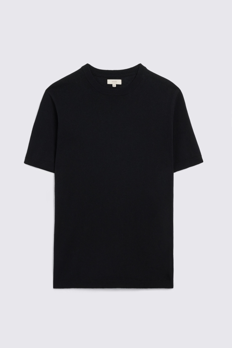 Linen Blend Black T-shirt