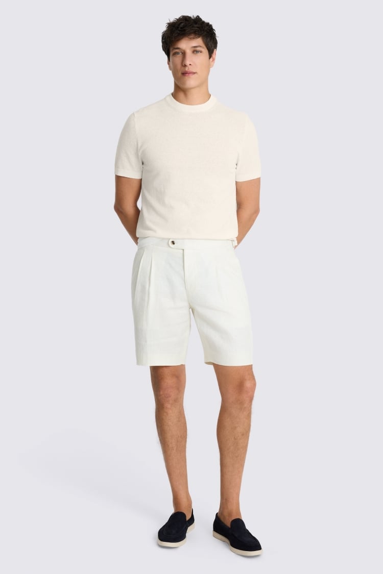 Linen Blend Off-White T-shirt