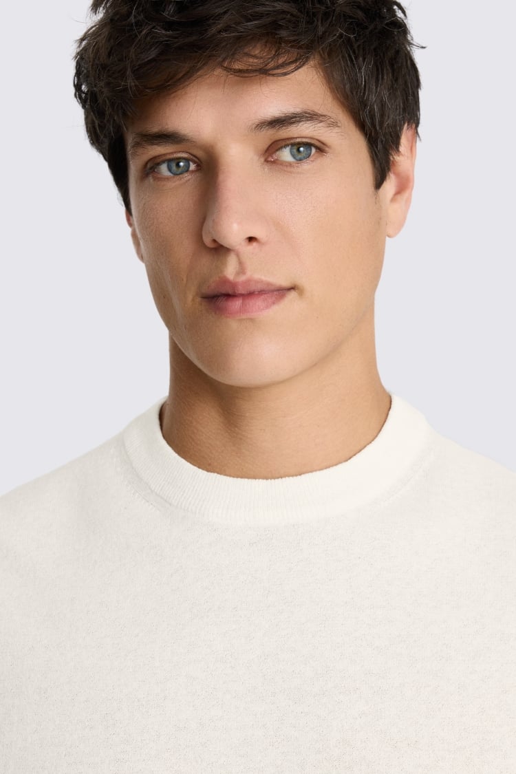 Linen Blend Off-White T-shirt