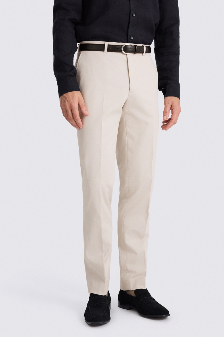 Slim Fit Light Camel Cotton Pant