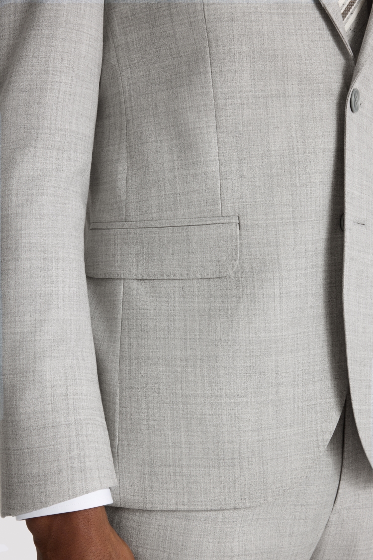 Slim Fit Light Grey Marl Suit