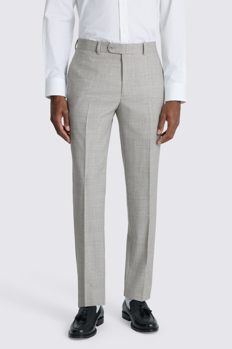 Slim Fit Light Grey Marl Suit