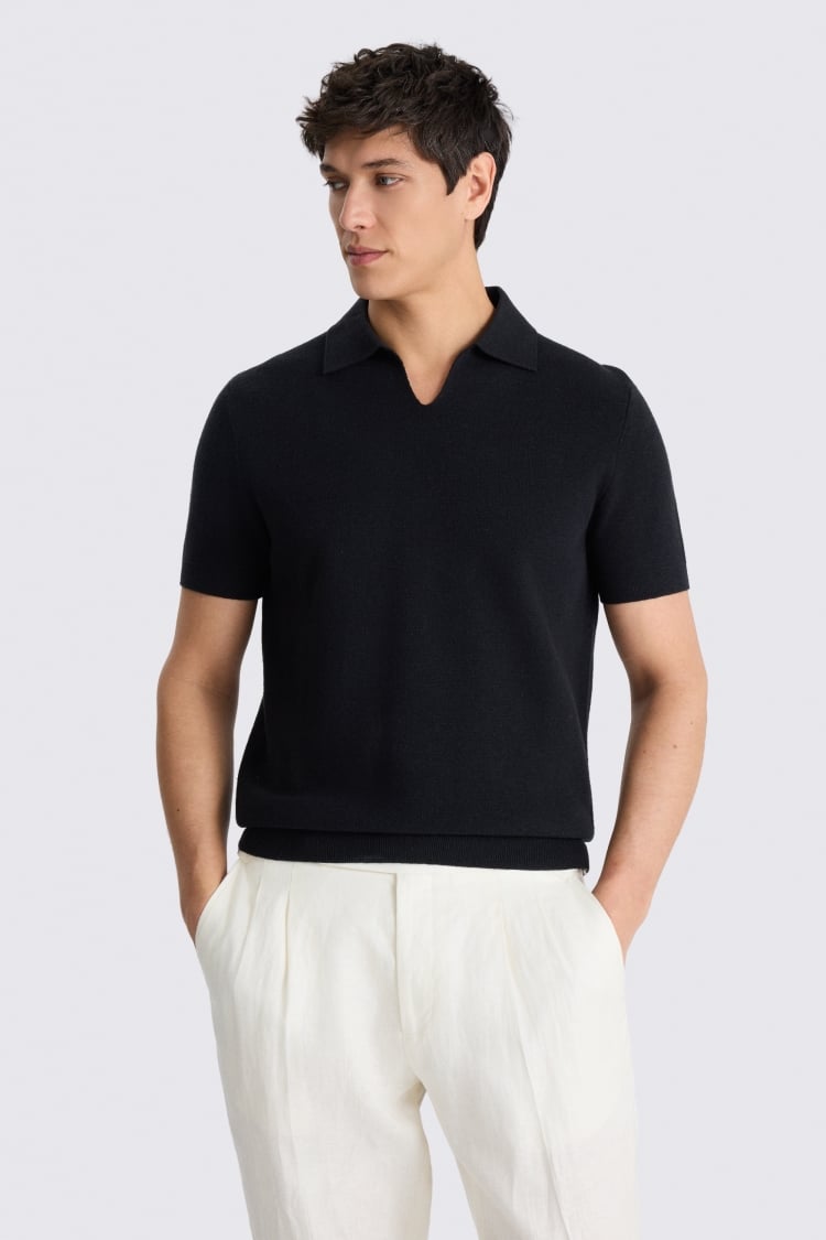 Linen Blend Black Milano Skipper