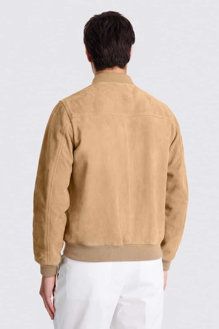 Camel Suede Bomber 