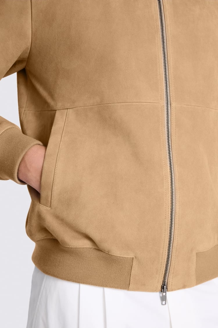 Camel Suede Bomber 