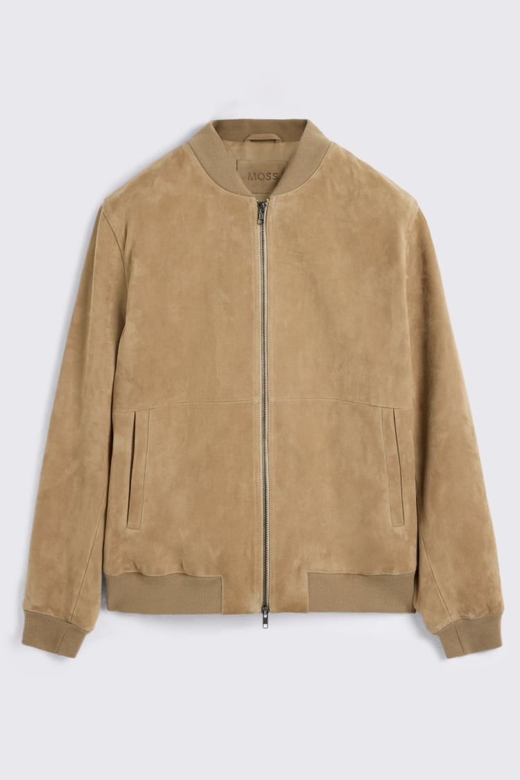 Camel Suede Bomber 