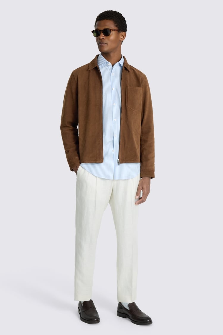 Chestnut Nubuck-Leather Jacket