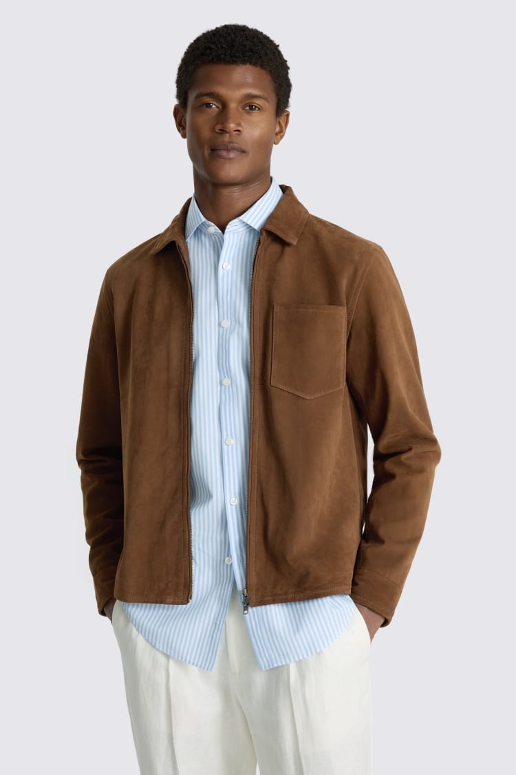 Chestnut Nubuck-Leather Jacket
