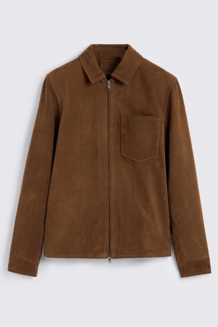 Chestnut Nubuck-Leather Jacket
