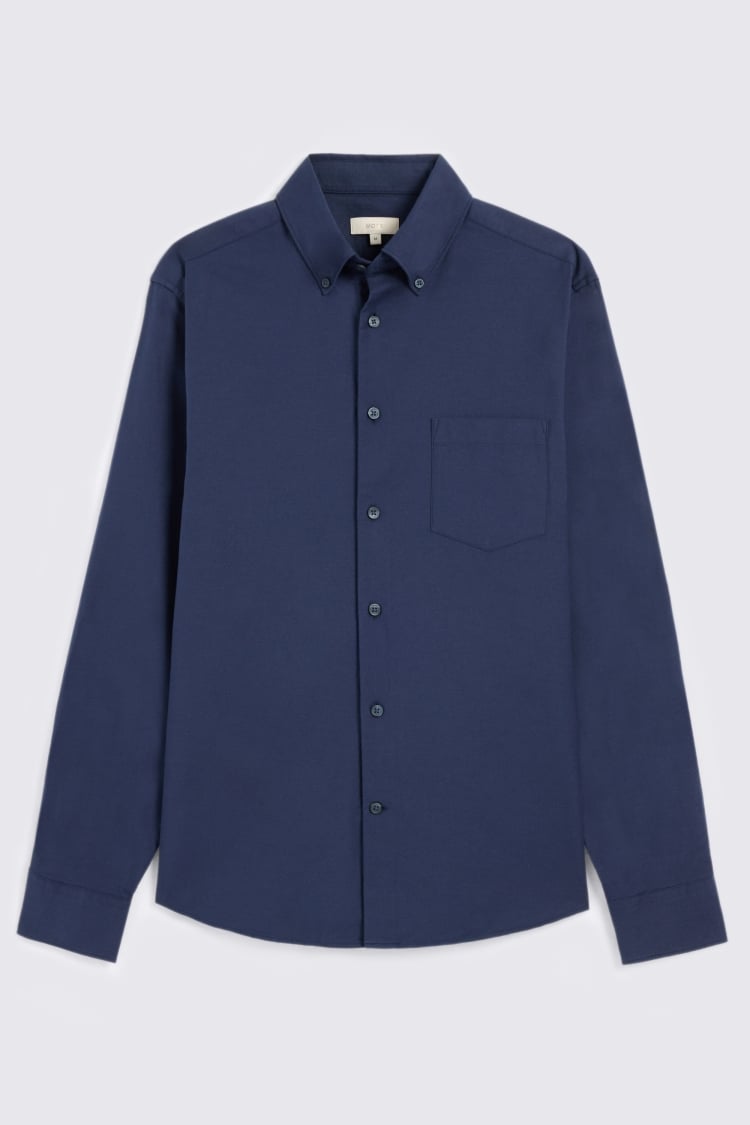 Navy Washed Oxford Shirt
