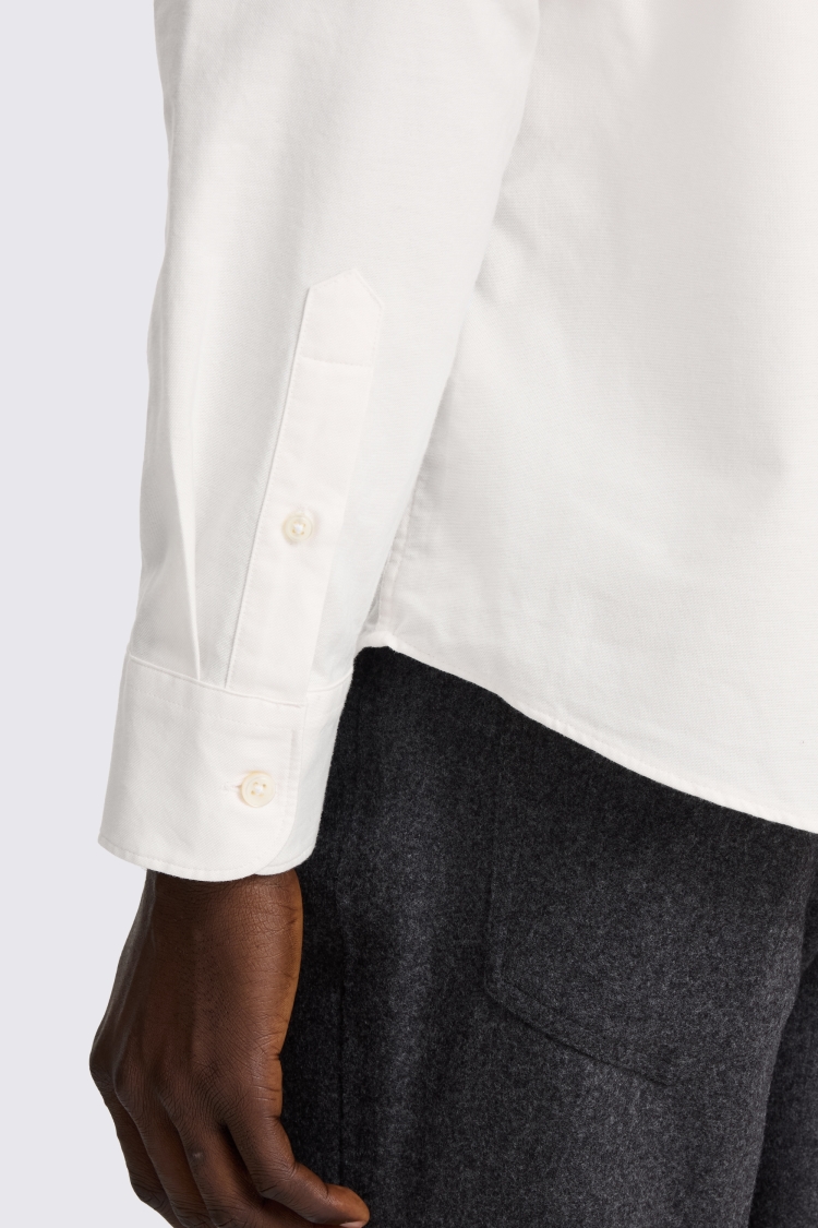 Off White Washed Oxford Shirt