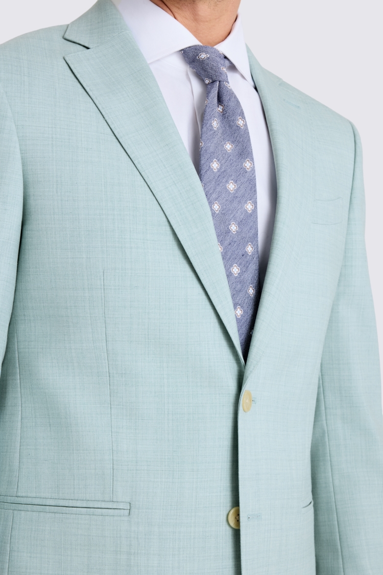 Slim Fit Aqua Marl Suit