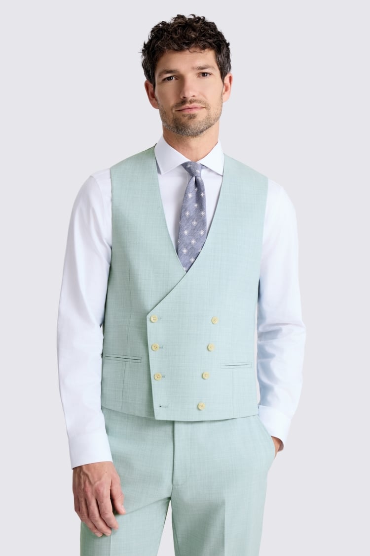 Slim Fit Aqua Marl Suit