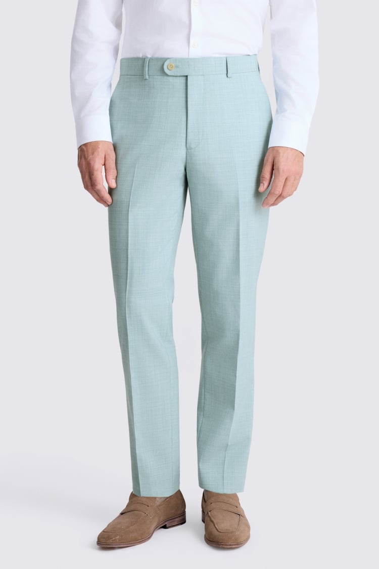 Slim Fit Aqua Marl Trouser