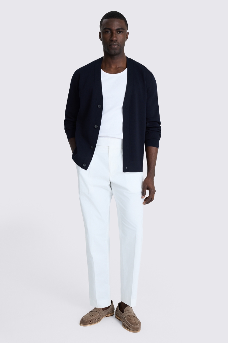 Navy Four Button Cardigan