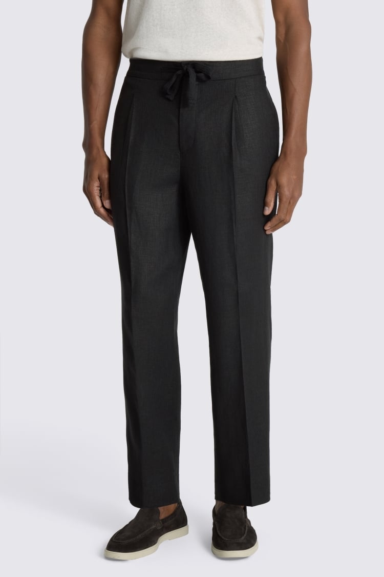 Black Twill Beach Pant