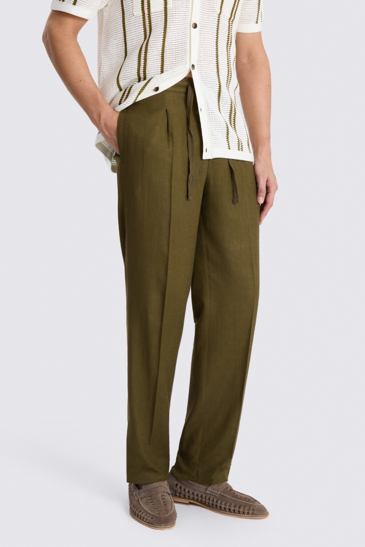 Khaki Twill Beach Trousers