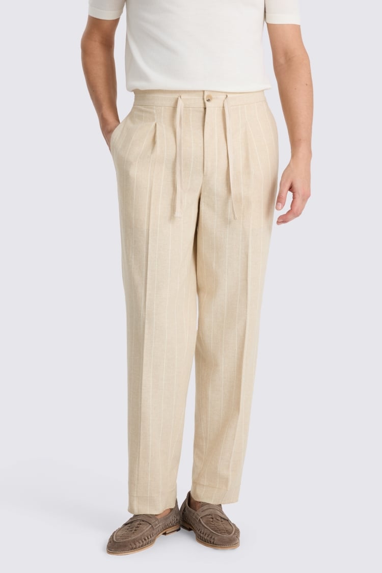 Neutral Stripe Beach Trousers