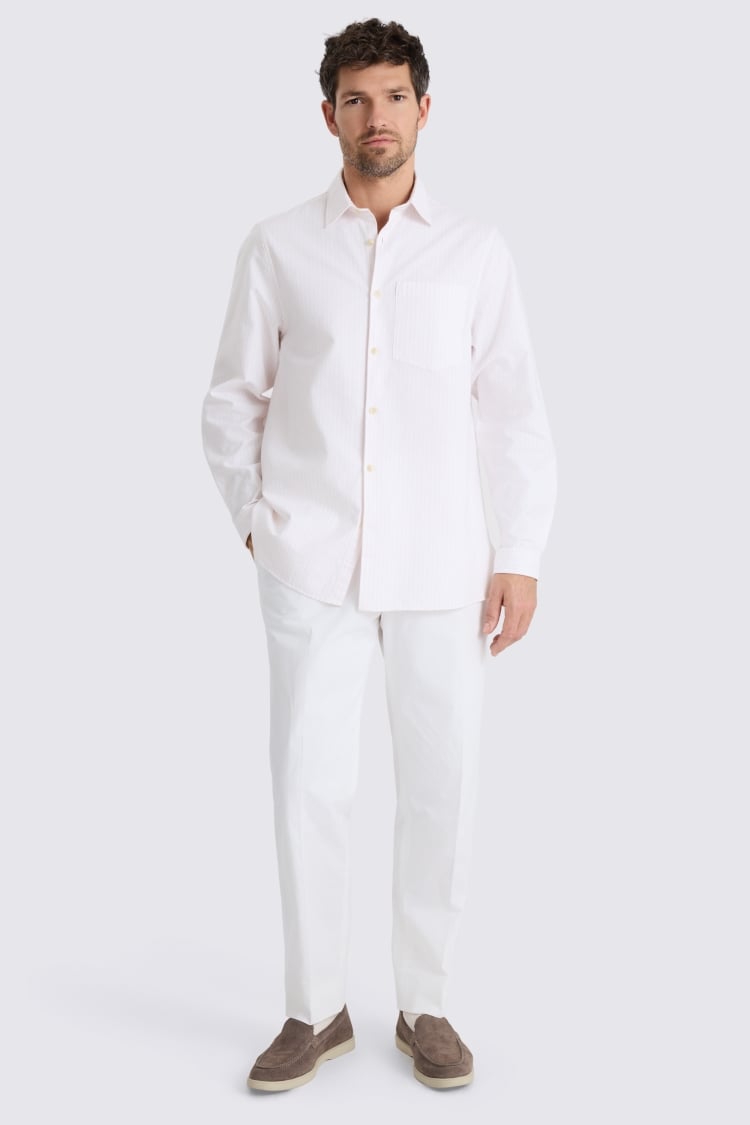 Pink Stripe Relaxed Oxford Shirt