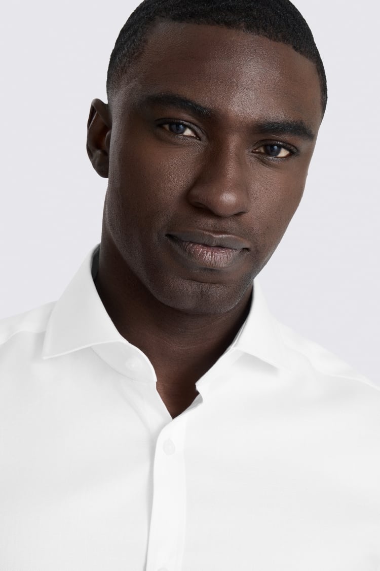 Slim Fit White Twill Shirt