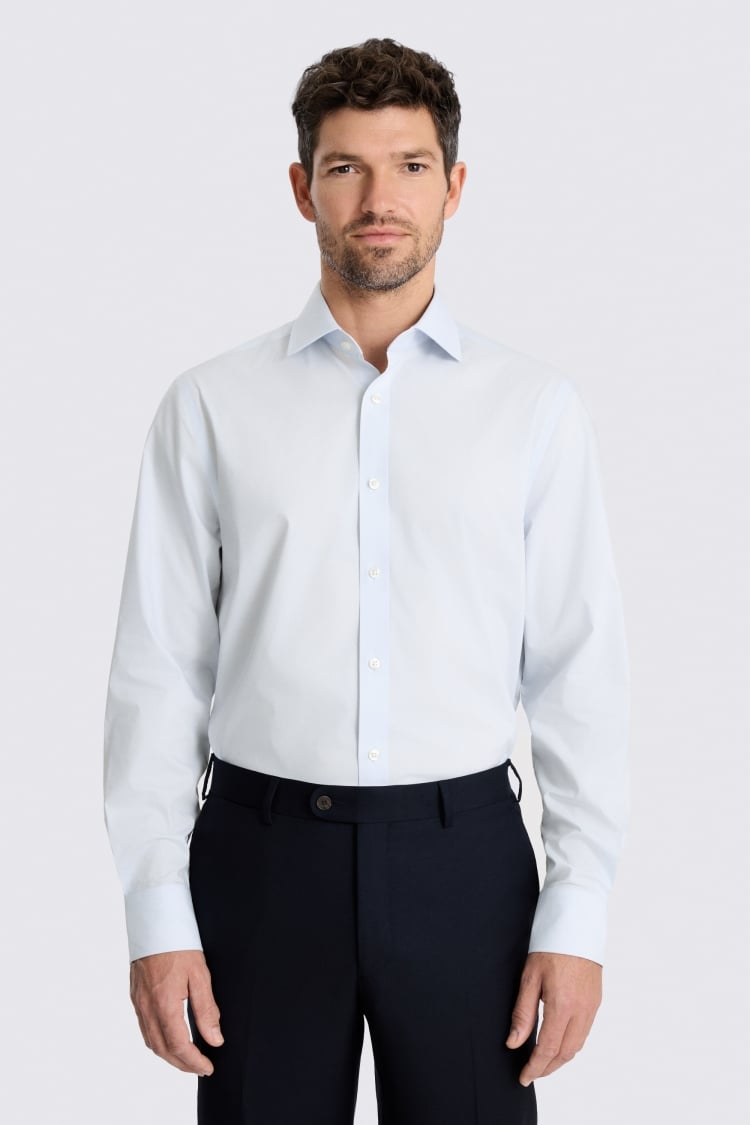 Regular Fit Light Blue Stretch Shirt