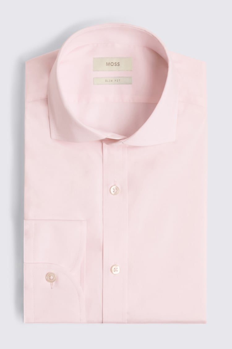 Slim Fit Pink Stretch Shirt